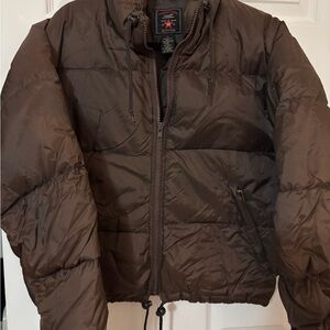 American Eagle Outfitters Dark Brown Puffer Jacket